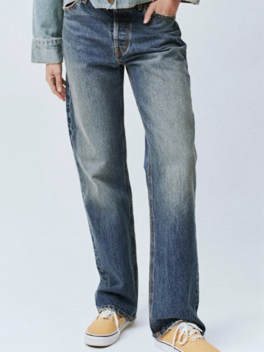 THE GREAT. Wayne Jean Straight Leg High-Rise Jeans 27 LONG - Picture 10 of 11